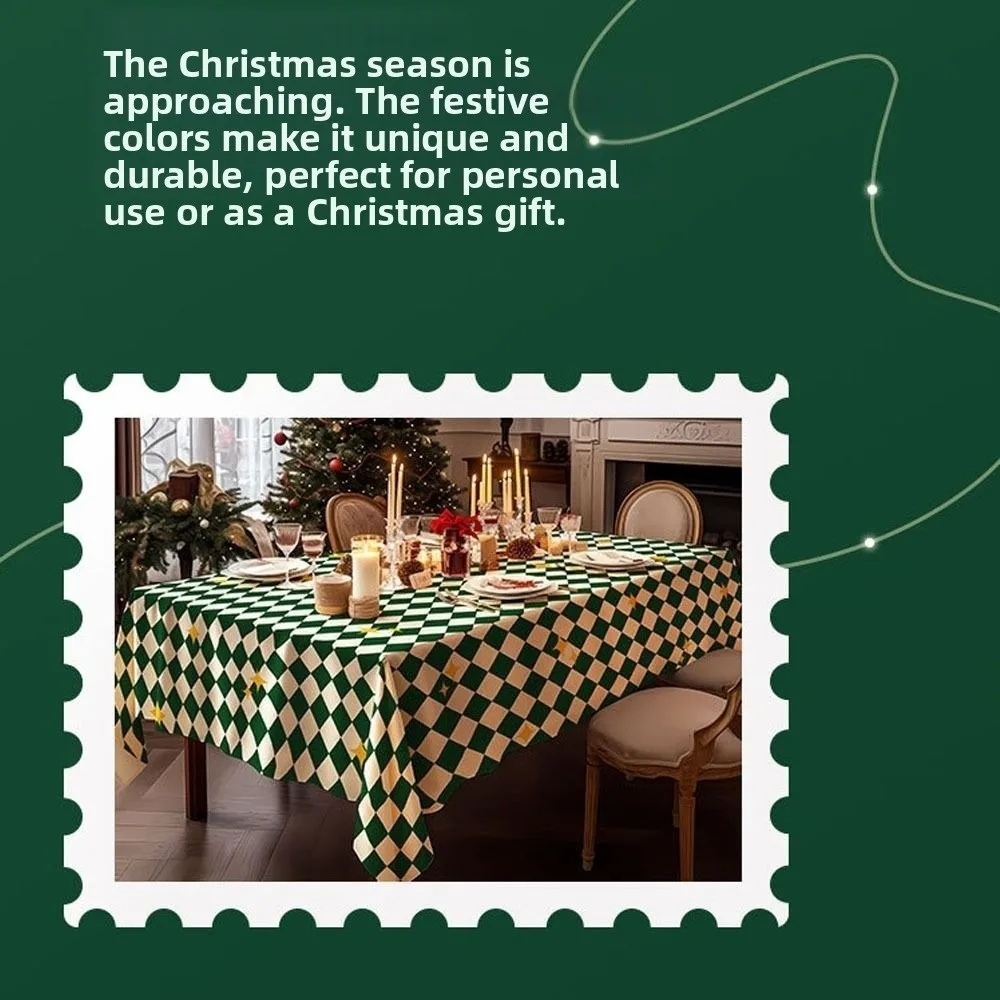 

100*140cm Christmas Tablecloth Thickened Heat-Resistant Christmas Decorative Table Cover Washable Table Cloth