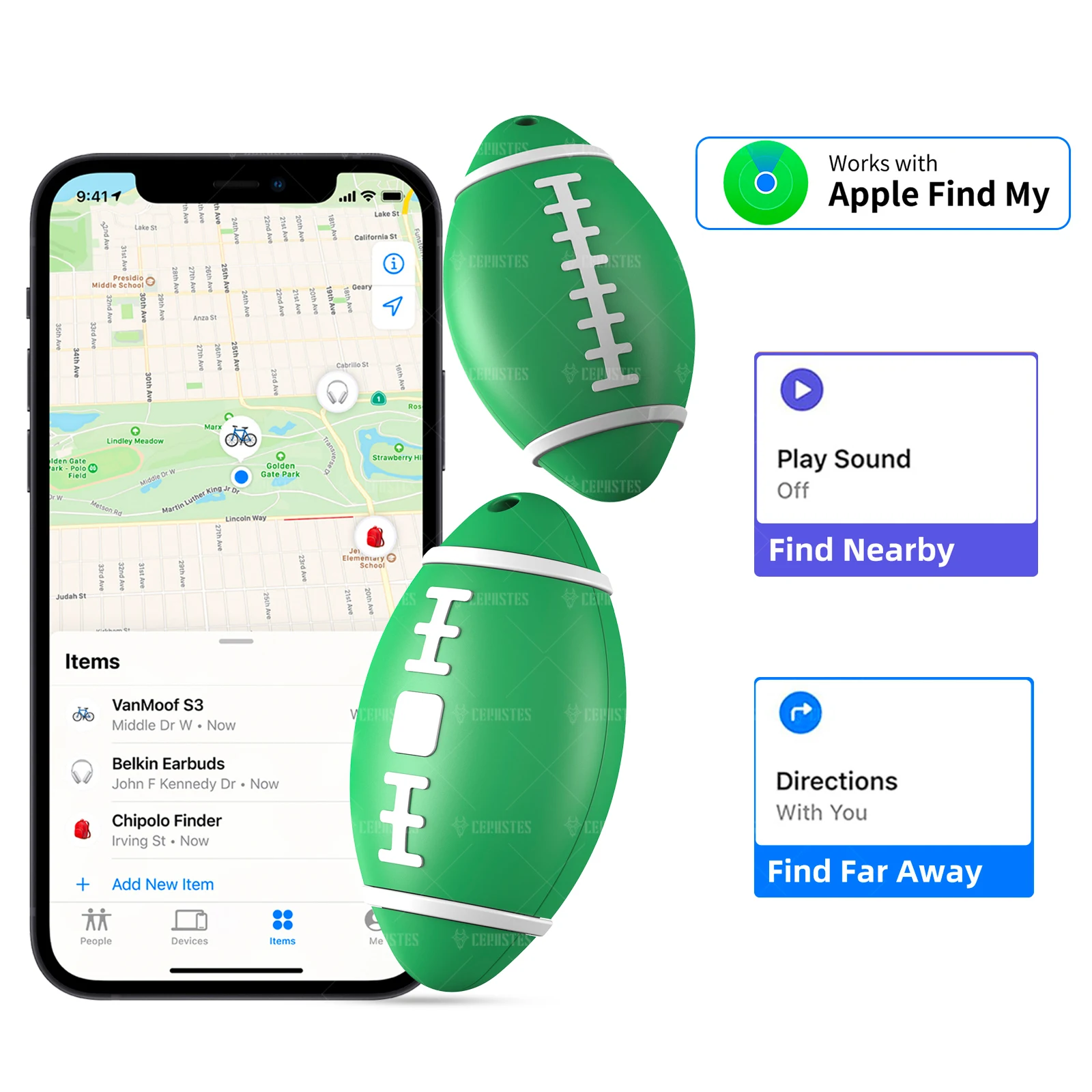 جهاز تعقب ذكي لـ Apple Find My APP ITag لمكافحة فقدان تذكير MFI محدد المواقع للمفتاح/الدراجة/الطفل/الحيوانات الأليفة الذكية بلوتوث لتحديد المواقع المقتفي