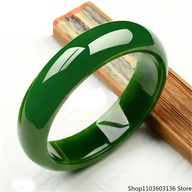 

Hetian Jade Bracelet Spinach Green Jade Bracelet for Women Bangles with Charms Jade Bangle Bracelet