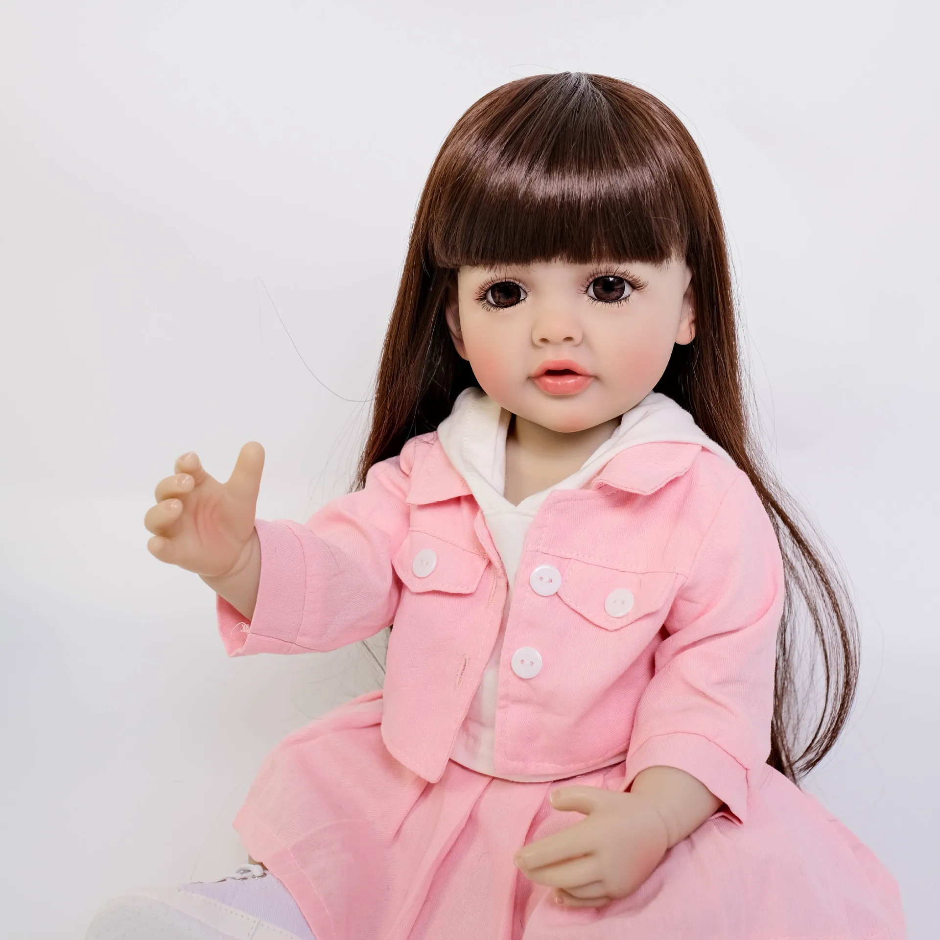 Nuove bambole rinate in silicone realistiche realistiche per bambini Bebe Vinile Neonato Ragazza Compleanno Giocattolo Bambola Principessa Bambino Regalo di Natale