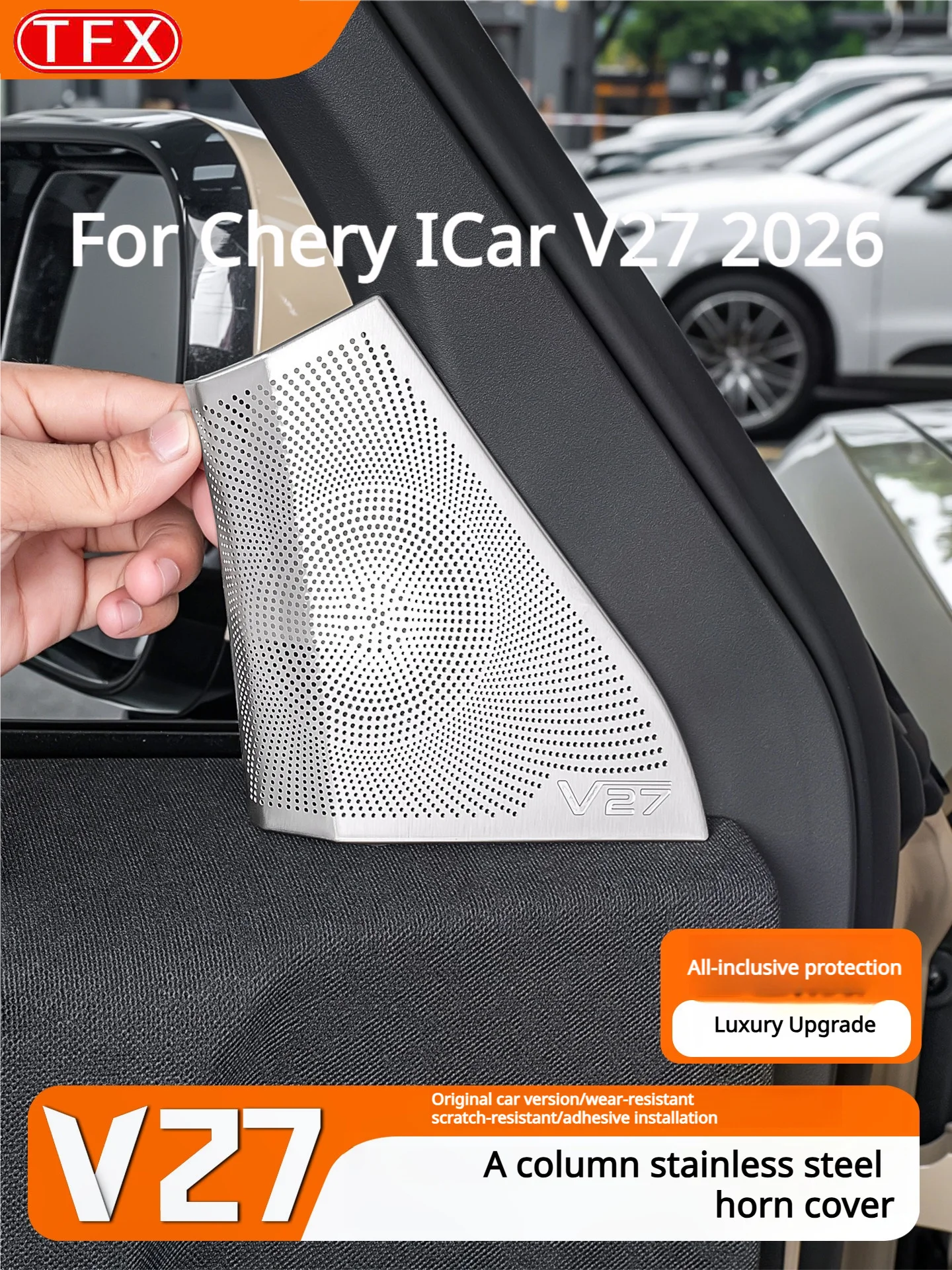 

For Chery ICar V27 2026 Car Styling Tweeter Speaker Cover A-Pillar Door Protective Trim Interior Decorative Mesh Pro Accessories