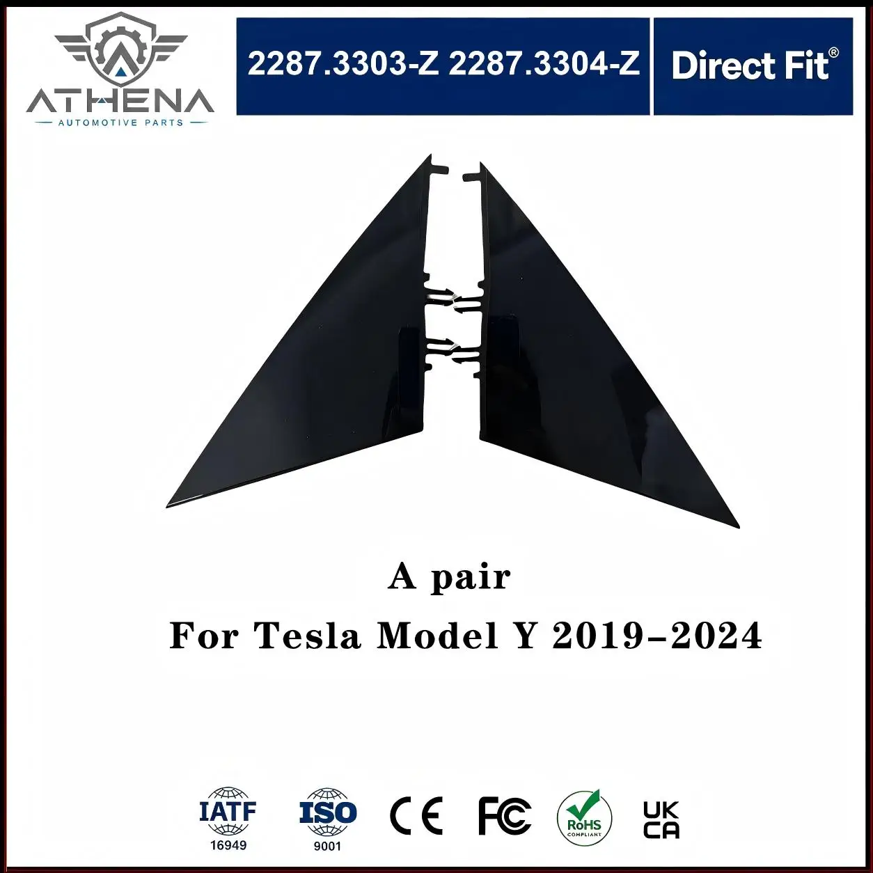 2287.3303-Z 2287.3304-Z Rearview Mirror Lower Inner Base Cover For Tesla Model 3 2021-2025 Highland Mirror Bottom Shell