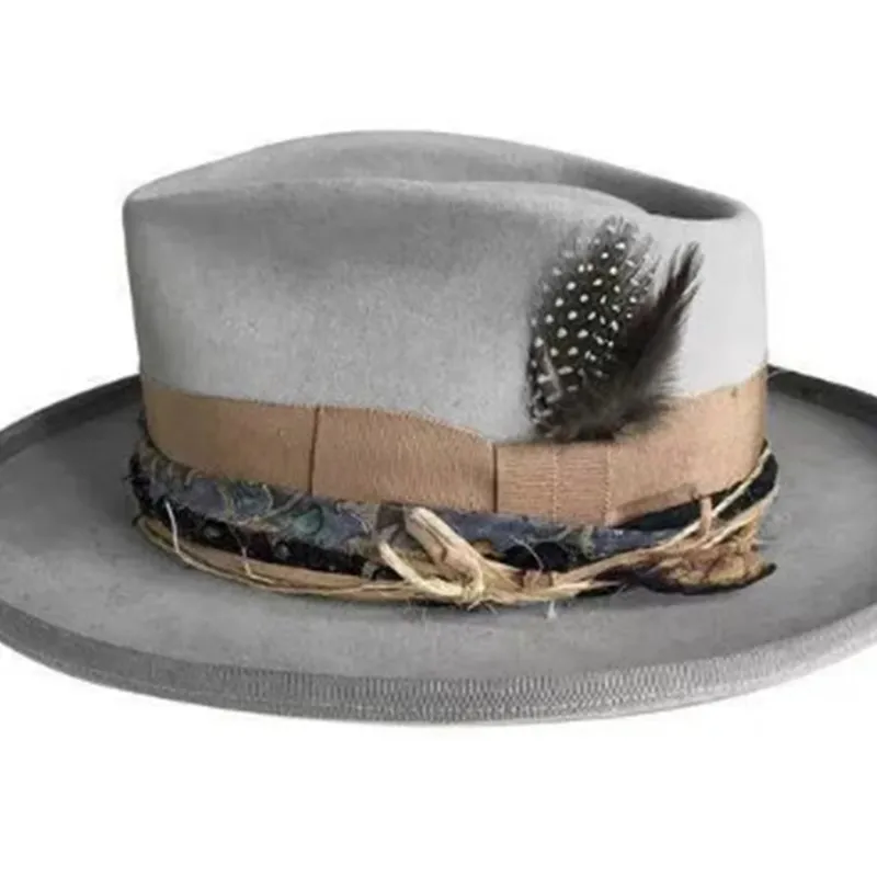 Sli Tear Drop aped, фетровая шляпа из чистой шерсти, универсальная женская капри с широкими полями, сезонный аксессуар Faion