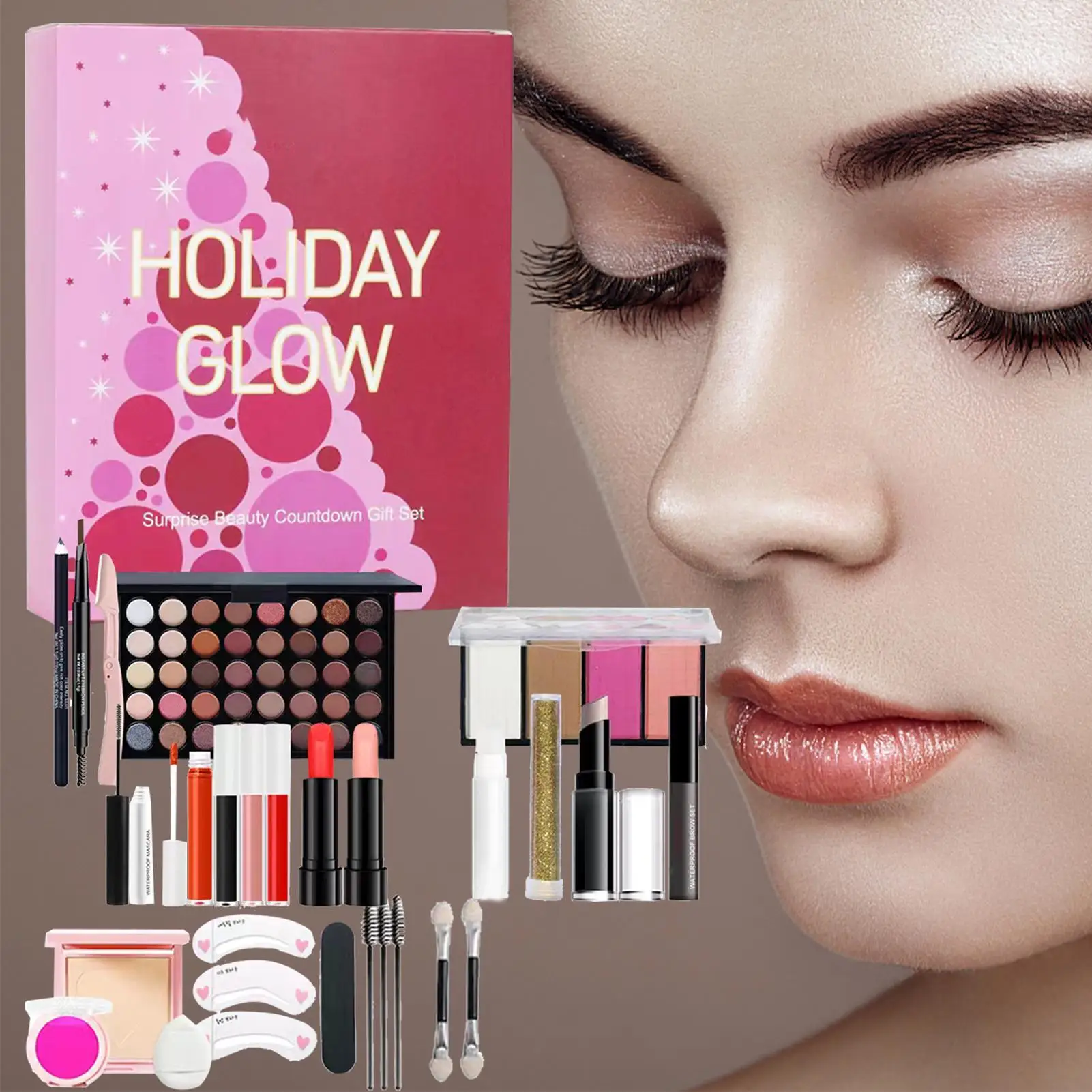 Beauty Christmas Countdown 24 Tage Advent-Set 2025, Weihnachts-Countdown-Set, Kosmetikboxen für Frauen, Teenager, Mädchen, Geburtstag, Neujahr