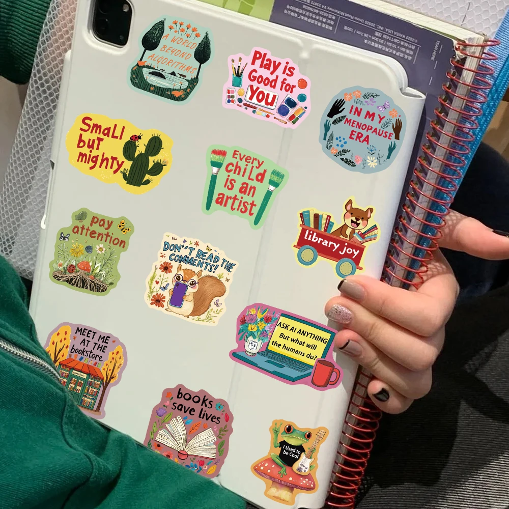 50 قطعة ملصق تحفيزي كرتوني لطيف أنيمي الحياة إقتباس ديكور كوب الكمبيوتر المحمول الهاتف ملصق مائي Kawaii عطلة ملصقات الطاقة الإيجابية #6