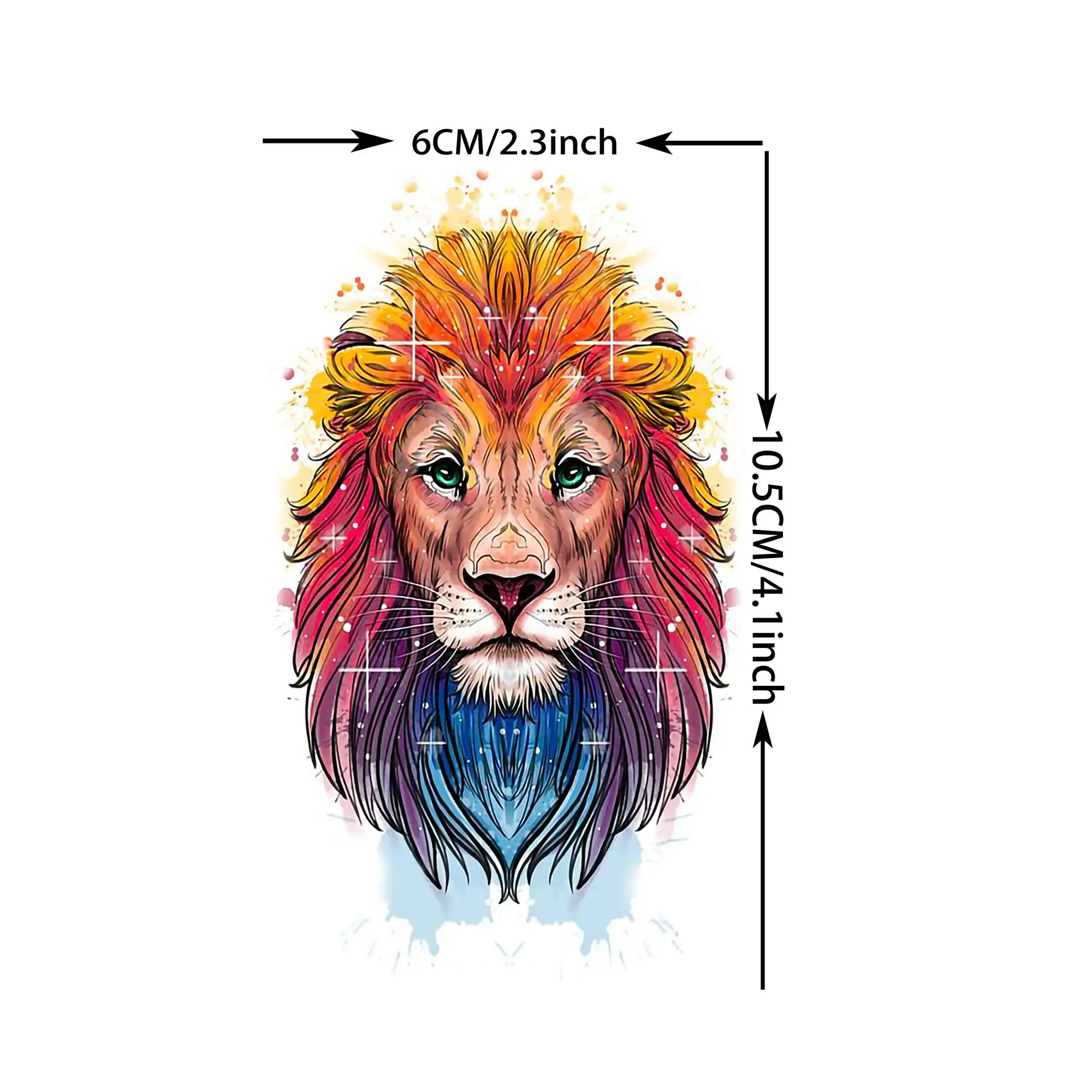 15 Sheets Watercolor Animals Temporary Tattoos For Women Men Adults Arm Neck, 3D Waterproof Fake Lion Wolf Tiger Tattoo Sticker