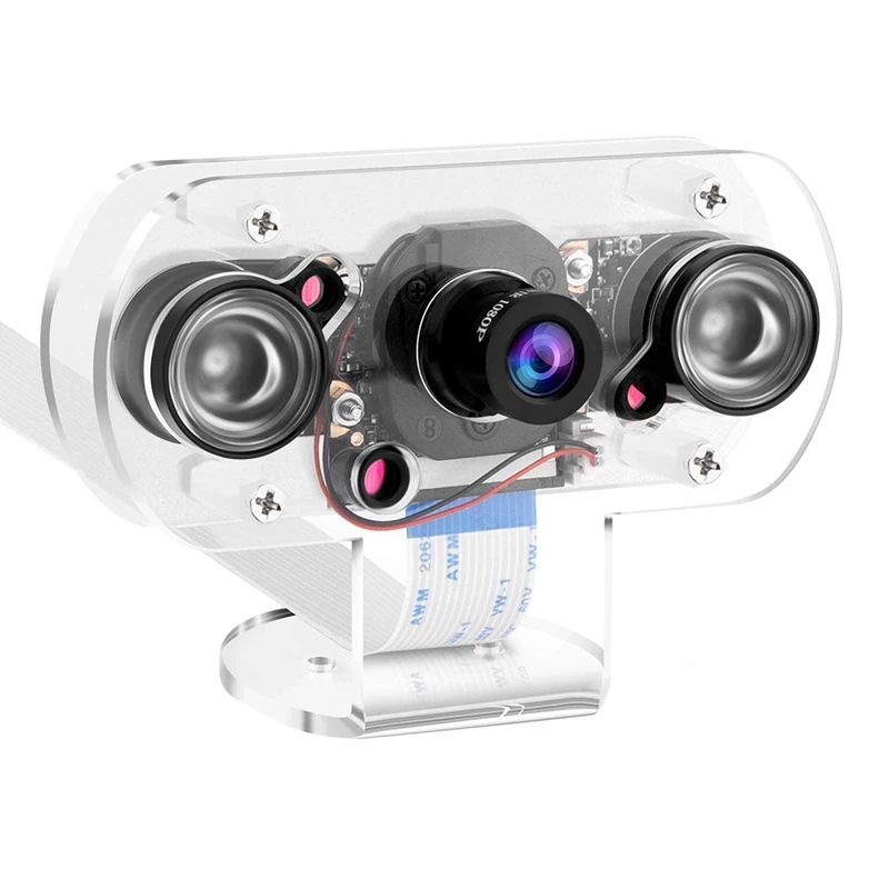 

For Raspberry Pi 4B Camera With Holder And Cable IR Camera Module 5MP OV5647 Webcam Automatically Switching Between Day