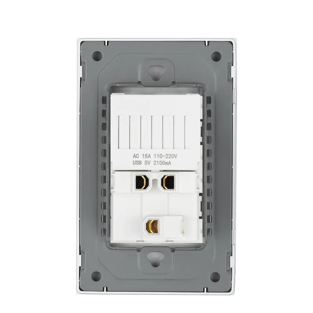 VISWE Stainless Steel panel Mexico Standard Type C America Outlet Plug 118*72mm Light Switch Fast Charge Wall Socket - Image 3