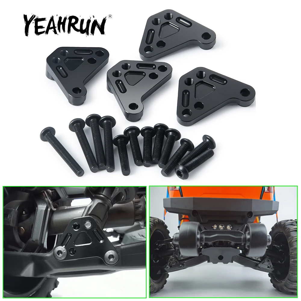 YEAHRUN Aluminum Alloy Front Rear Shock Towers Mount for Maxx WideMAXX #89086-4 Monster Truck 1/10 RC Car Model Upgrade Parts