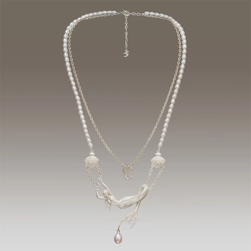 2024 New Mermaid Necklace Vintage Style Men\'s And Women\'s Jewelry Party Gift