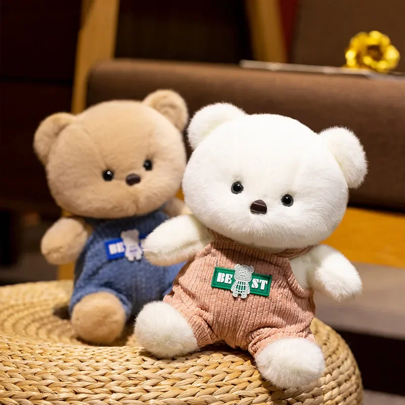 23cm Cute Teddy Bear Plush Toy Kawaii Stuffed Animal Lina Bears Wear Clothes Dolls Soft Kids Babys Toys Xmas Gifts Room Decor