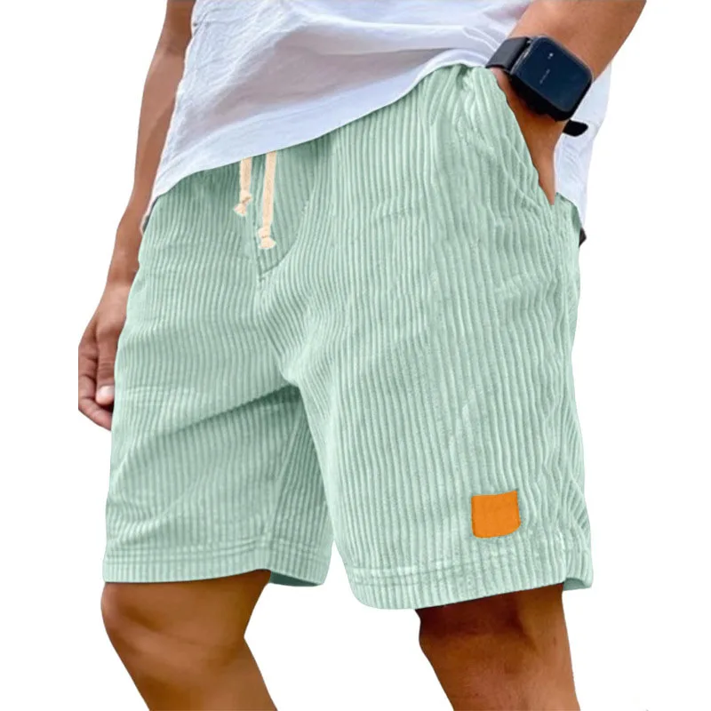 

Vintage Cargo Shorts Men's Summer Trendy Retro Corduroy Short Pants Men's Casual Solid Color Shorts Sports Breathable Sweatpants