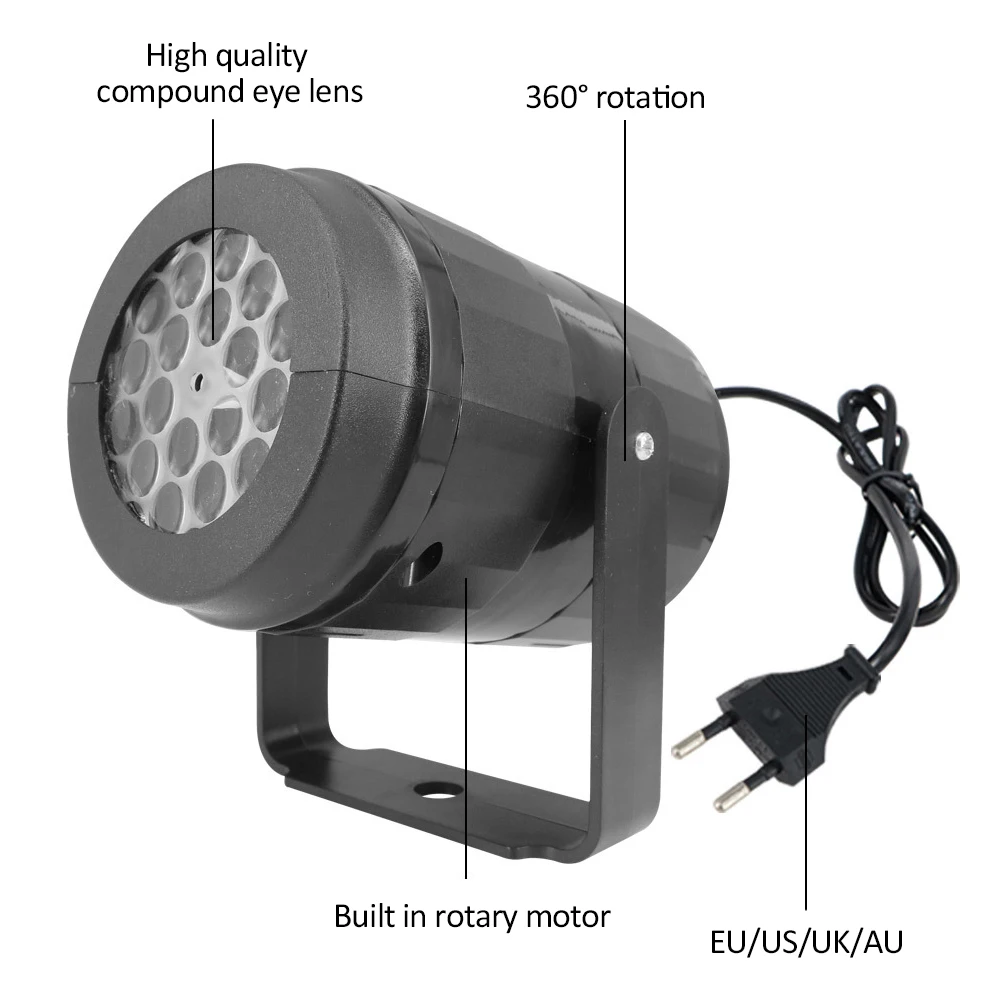 2024 New Led light 16 picture blizzard Christmas rotating pattern projection lights laser stage projection atmosphere lights