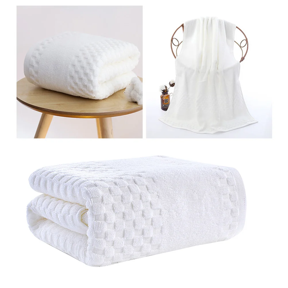 

1Pcs Thicken Bath Towel Pure Cotton Highly Absorbent Soft Comfortable Skin Friendly Quick Drying Large Size Grey