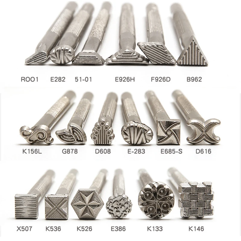 1Pcs Metal Leather Working Saddle Tools Leather Craft Stamps Leather Stamping Pattern DIY Printing Supplies - Image 2