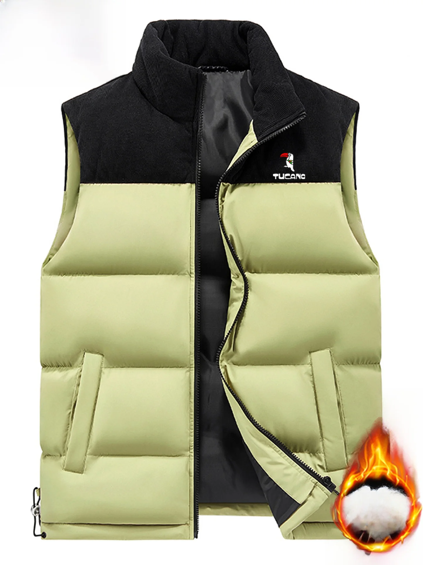 الدفء أسفل سترة القطن الرجال الخريف الشتاء قريبة الوقوف طوق سترة الحرارية ملابس داخلية وسادة الكتف Jaet #2