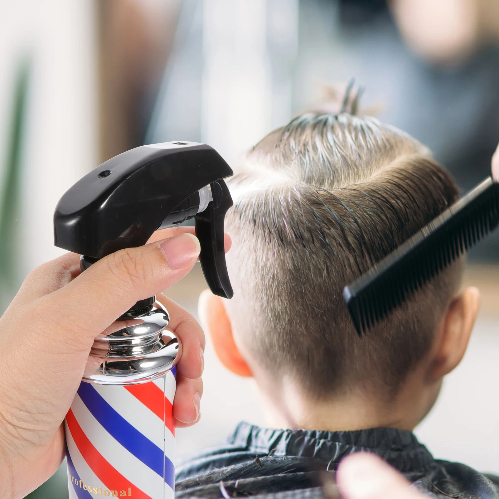 

2pcs Spray Bottle For Hair Salon Barber Shop Watering Tool Plastic Watering Kettle Fine Mist Sprayer Pressurized Nozzle