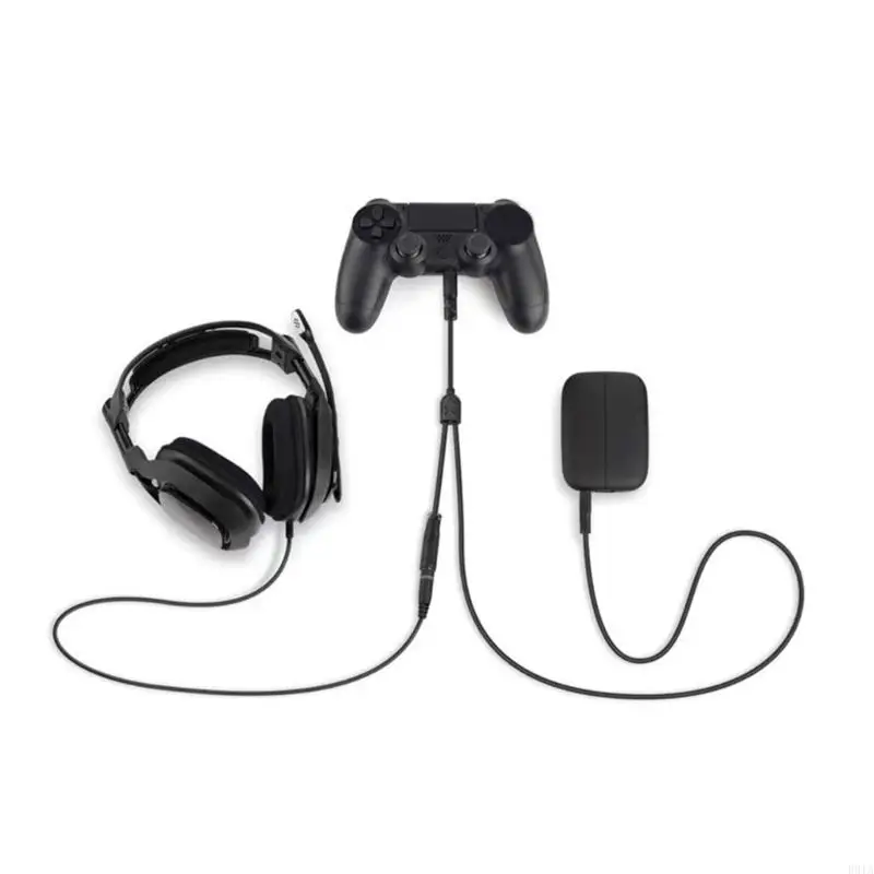 R91A 채팅 링크 케이블 3.5mm 헤드셋 연장 케이블 게임 콘솔 용 200cm/78.74in 파티 채팅 녹음 게임용 헤드셋