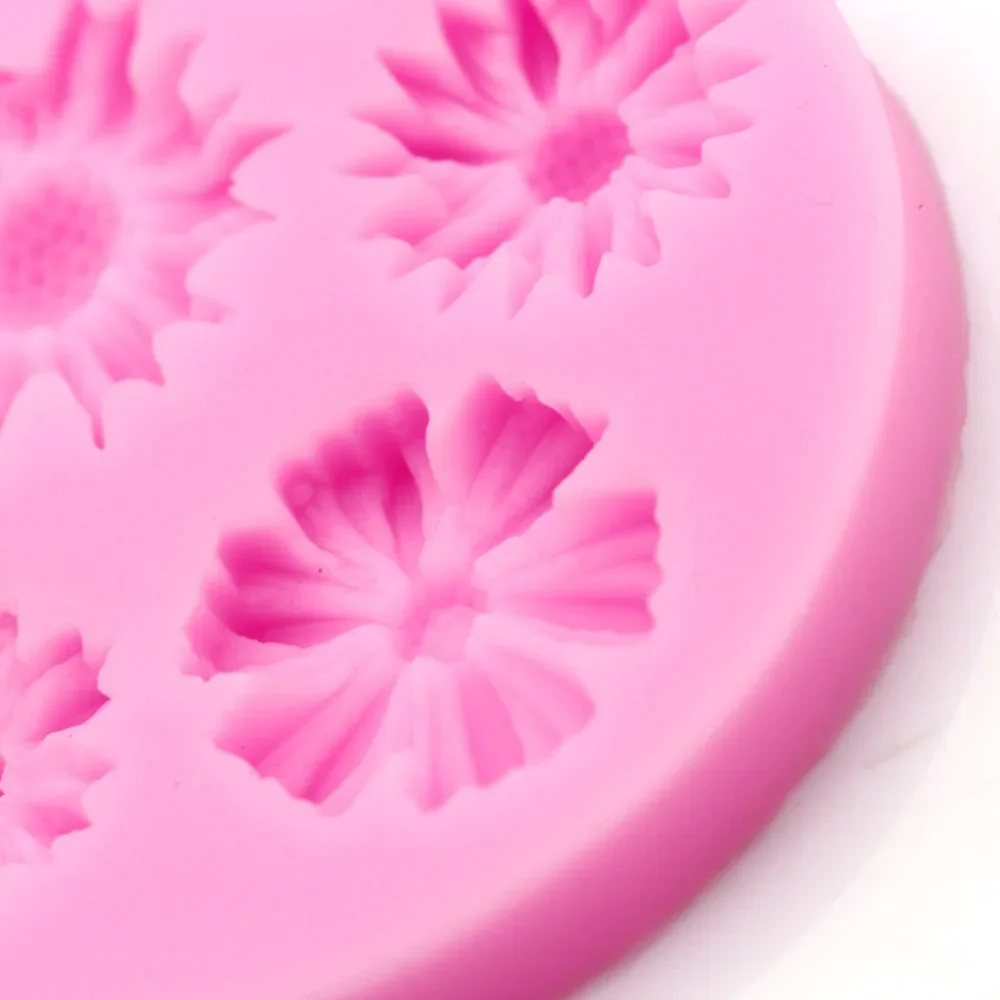 3D Daisy Flower Silicone Molds Fondant Craft Cake Candy Chocolate Ice Pastry Baking Tool Mould Fondant Tools Baking Accessories