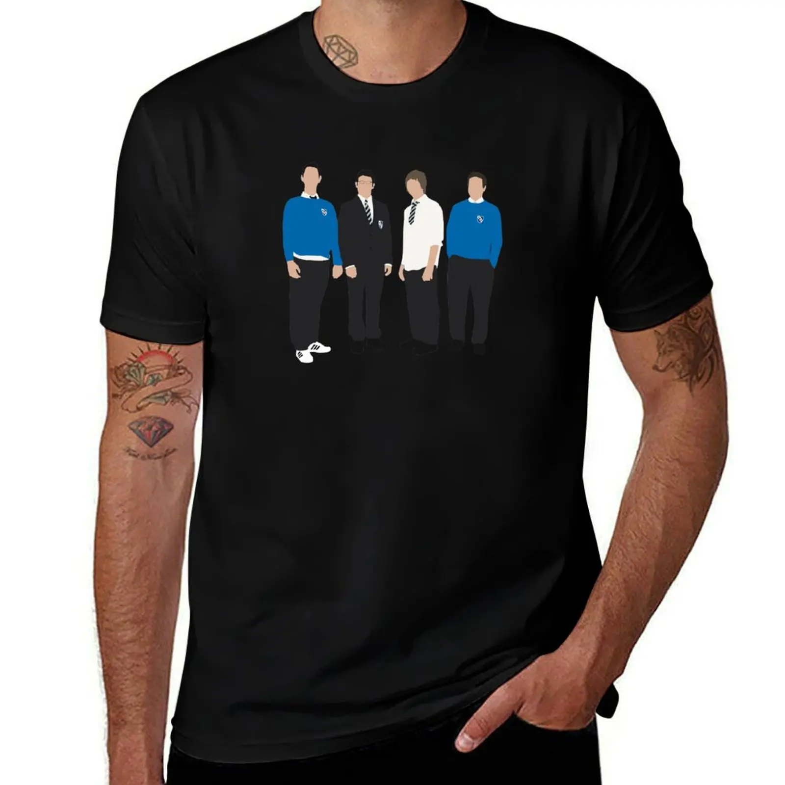 The Inbetweeners T-Shirt Vintage Print Crew Neck Tee T-Shirt