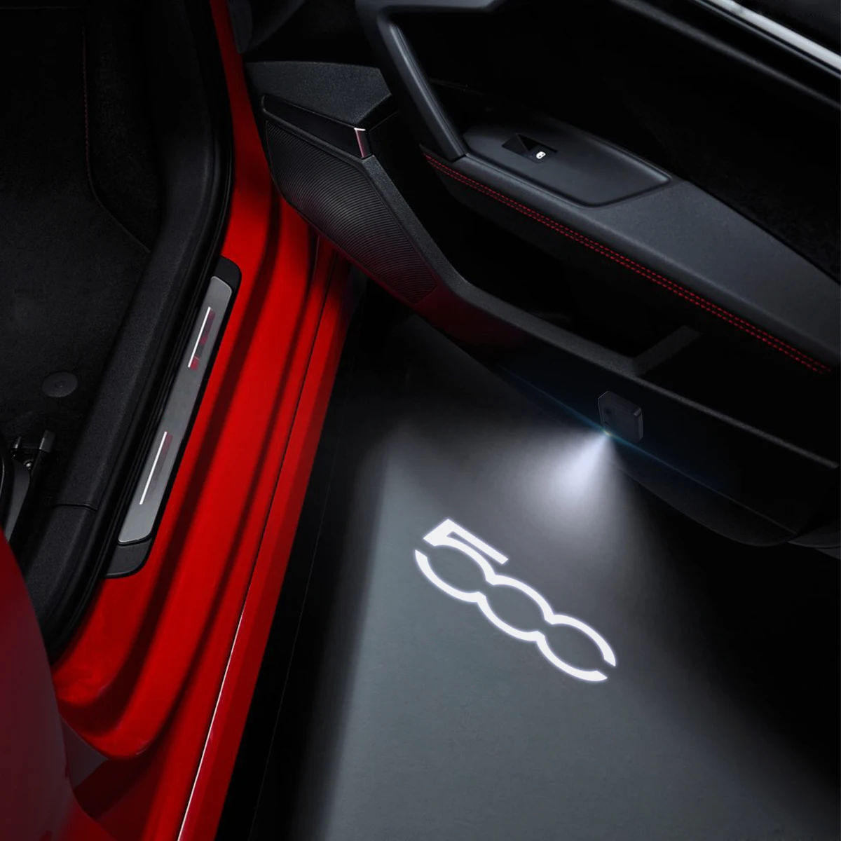 500 Car Door Welcome Lights Laser Projector Logo Wireless Sensing For Fiat Abarth 500C 500X 595 Panda Punto Bravo Tipo