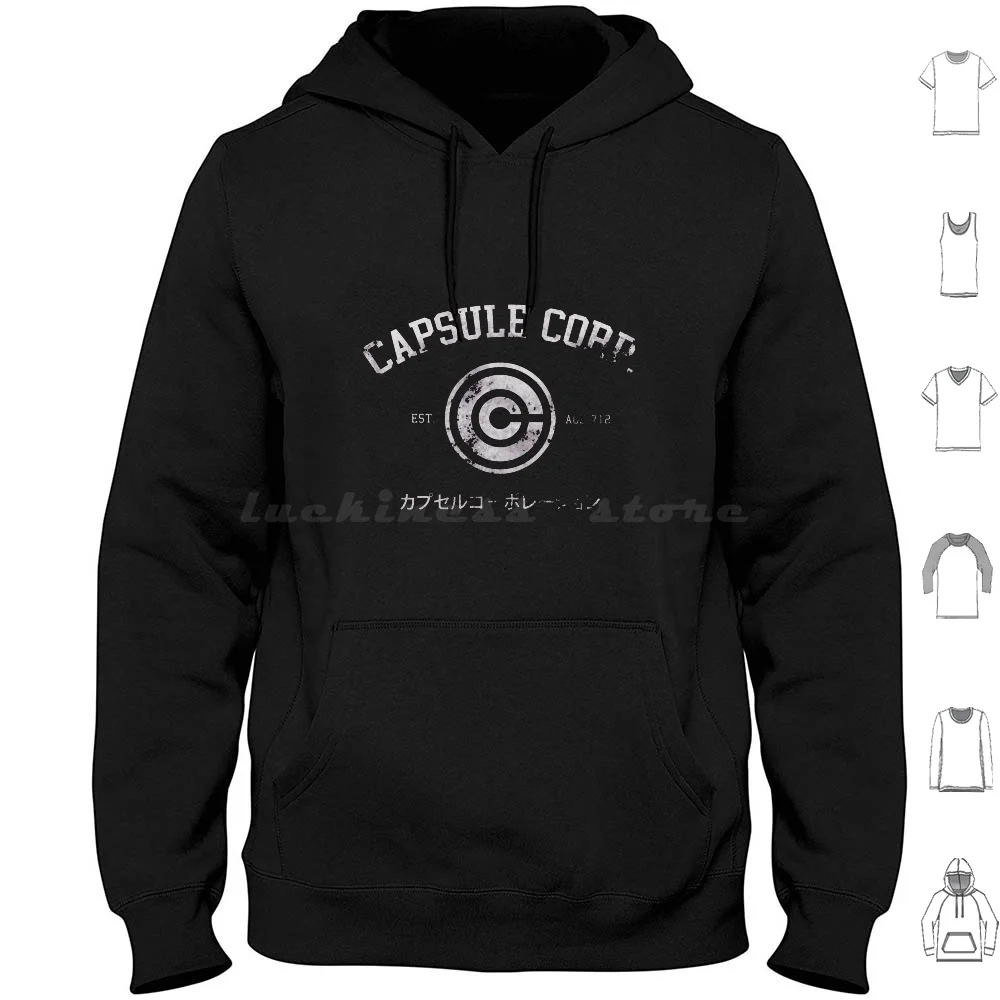 Capsule Corp. Hoodie cotton Long Sleeve Capsule Corp Z Super Z Super Dbz Anime Bulma Capsule Manga Trunks Corp Japan Dragon Db