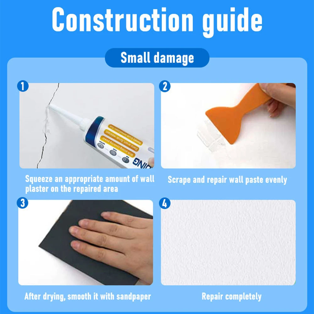 100g Wall Mending Agent Wall peeling/stains/graffiti nail hole Quick-Drying Patch environmental Tile Grout