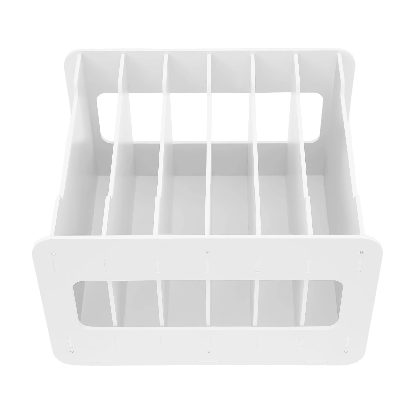 

Desk Organizer with 7 Storage Compartments, Stackable 7-Tier A4 Paper Organizer (PVC) for File Storage, 7-Tier Document Organizer for Office/School/Home Office/Home - White