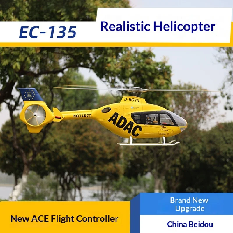

Flying wing class 470 EC-135 camera New ACE H2 fly controller simulation remote control helicopter.