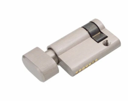 Imagem -03 - Fechadura de Porta Padrão Europeia para Banheiro Meio Cilindro Único Aberto com Trava de Botão 45 mm Pcs