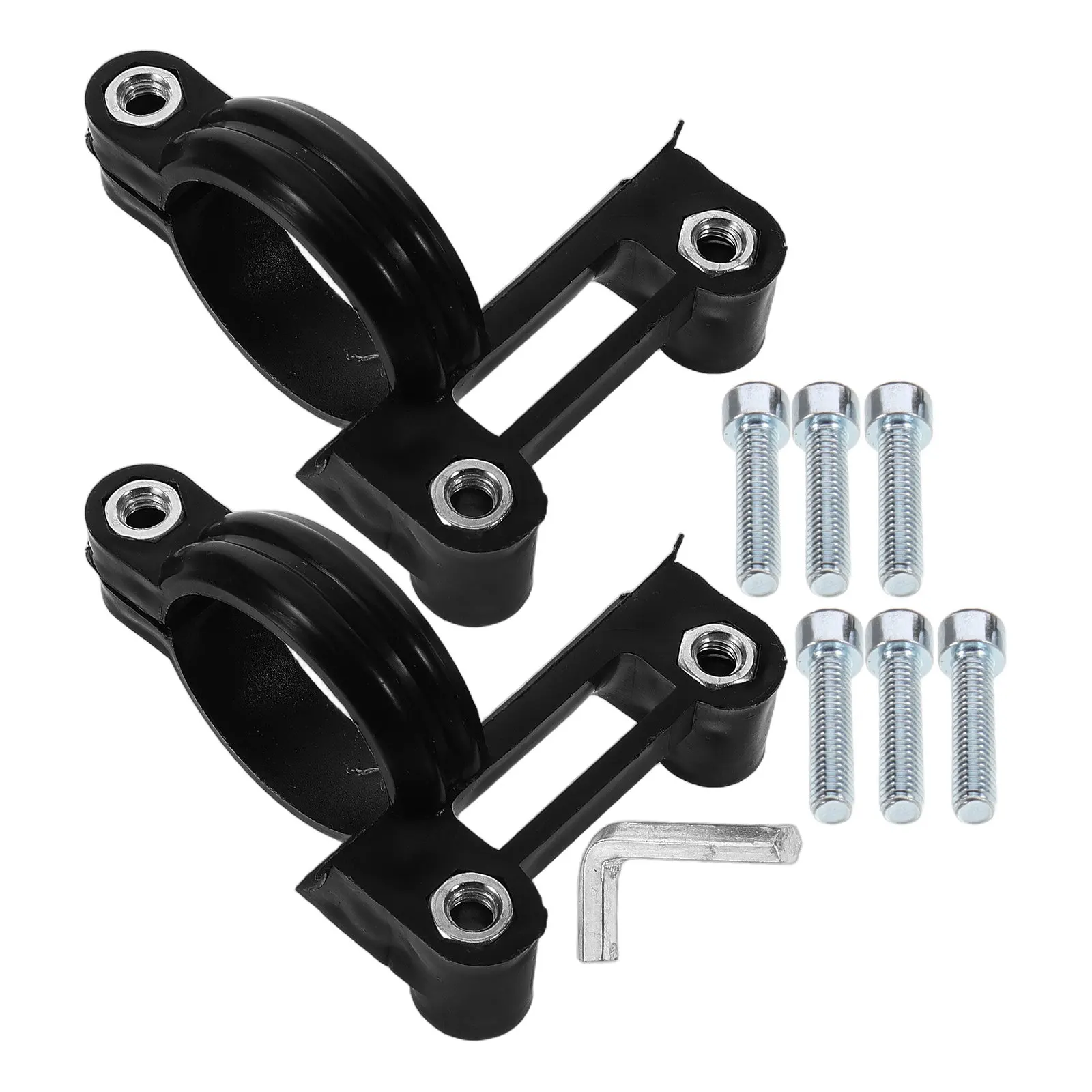 

1Pair Front Mudguard Mounting Bracket Plastic Electric Scooter Front Mudguard Support Kit with Screws for E-Bike Scooter