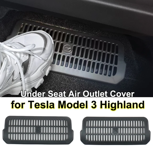 Dla Tesla New Model 3 Highland 2024 Osłona tylnego otworu wentylacyjnego pod siedzeniem Osłona przeciwblokująca Osłona kratki wylotu tylnego siedzenia Części ochronne