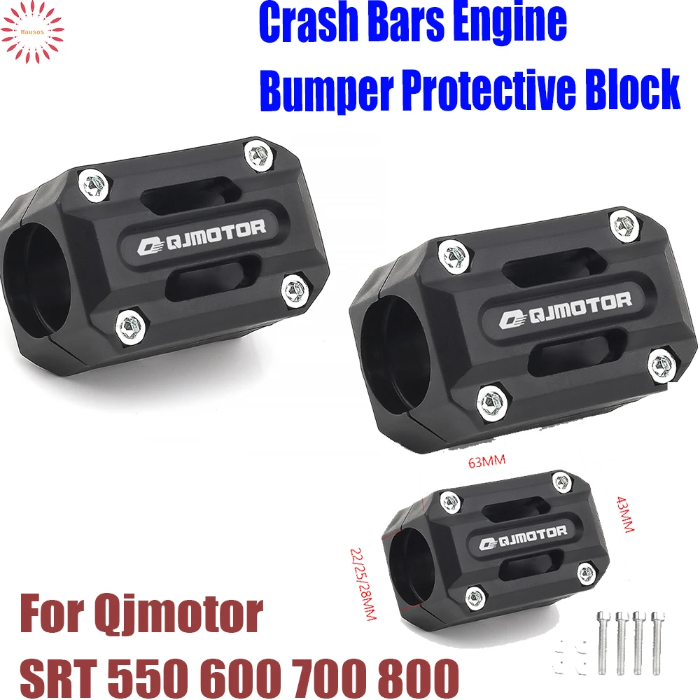 

For Qjmotor SRT 550 600 700 800 SX X Engine Guard Crash Bars Motorcycle Engine Bumper Protective Block QJMOTOR Accessories