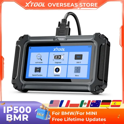 XTOOL IP500 For BMW OBD2 Bi-Directional Scan Tool with ECU Coding 23+ Reset Services Injector Coding Lifetime Free Update
