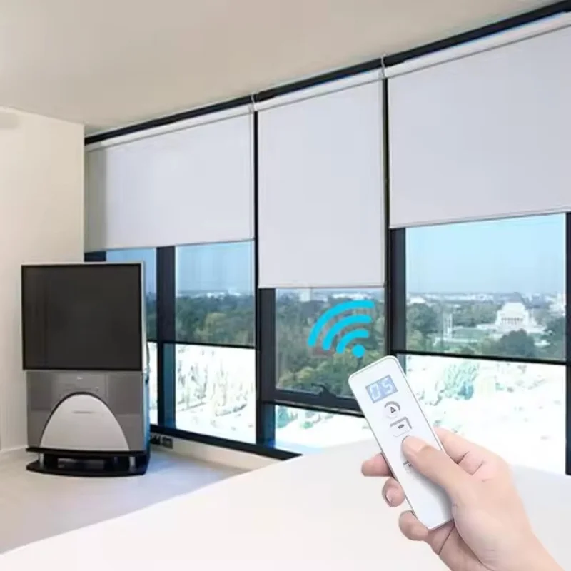 

2025 Lifting Window Convenient Office Intelligent System Mobile phone Timing Remote Control Motorized Roller Blinds For Windows