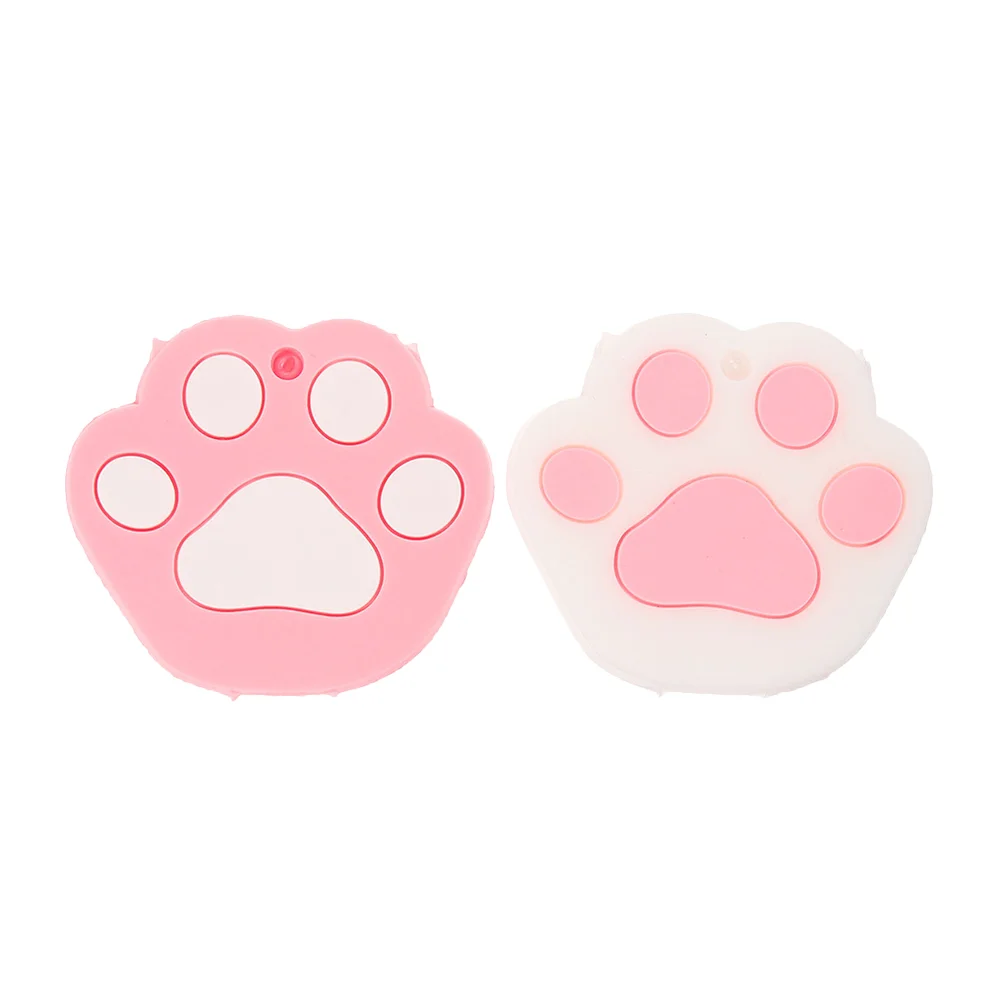 2 Pcs Cat Claw Key Covers Soft Silicone Cartoon Animal Keychains for House Keys Easy Identification Cute Kawaii Accessories