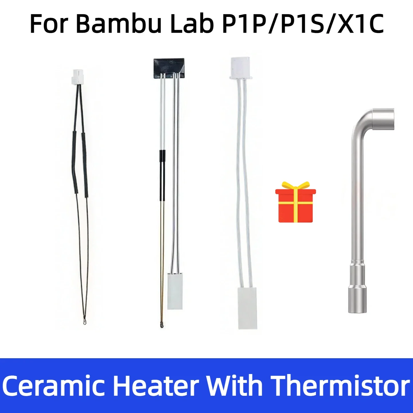 Aksesori Printer 3D Khusus Untuk Bambu Lab P1P/P1S: Pemanas Keramik, Kabel Termistor, Rakitan Hotend