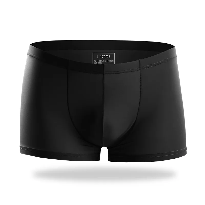 Men's Underwear Ice Silk Ultra-Thin Summer Breathable Men's Boxer Shorts Flat-Angle Shorts Youth Underwear Sexy