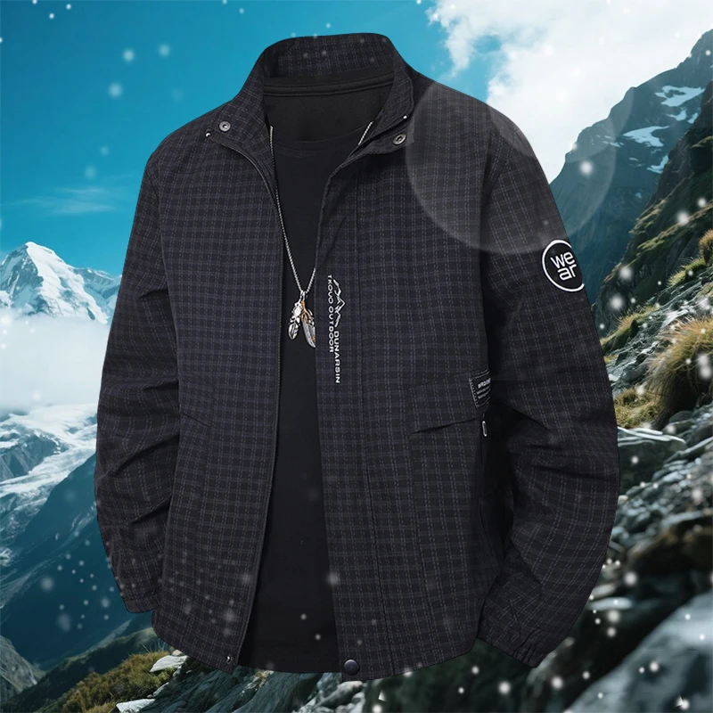 

Осенние мужские куртки, ветровки, плащи, большие размеры 5XL, 2025 г., водонепроницаемый черный бомбер для кемпинга, свободные тонкие софтшеллы