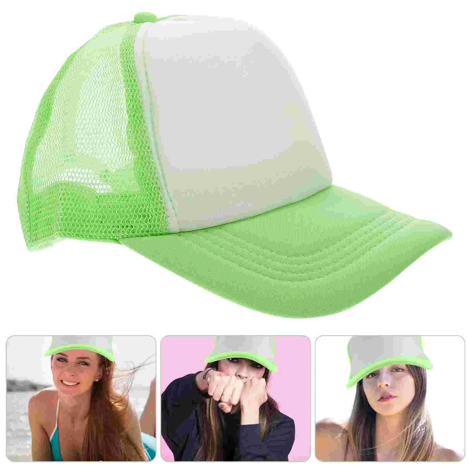 10pcs Outdoor Use Blank Diy Cap Mesh Driver Hat Baseball Cap Diy Sublimation Hat Outdoor Supply