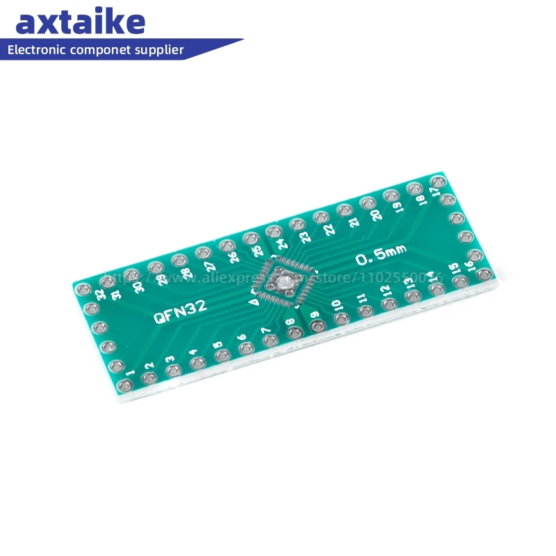 10PCS QFN32 QFN40 to DIP Transfer Board DIP Pin Board Pitch IC Adapter plate Conversion board 0.5MM QFN-32 QFN-40 QFN