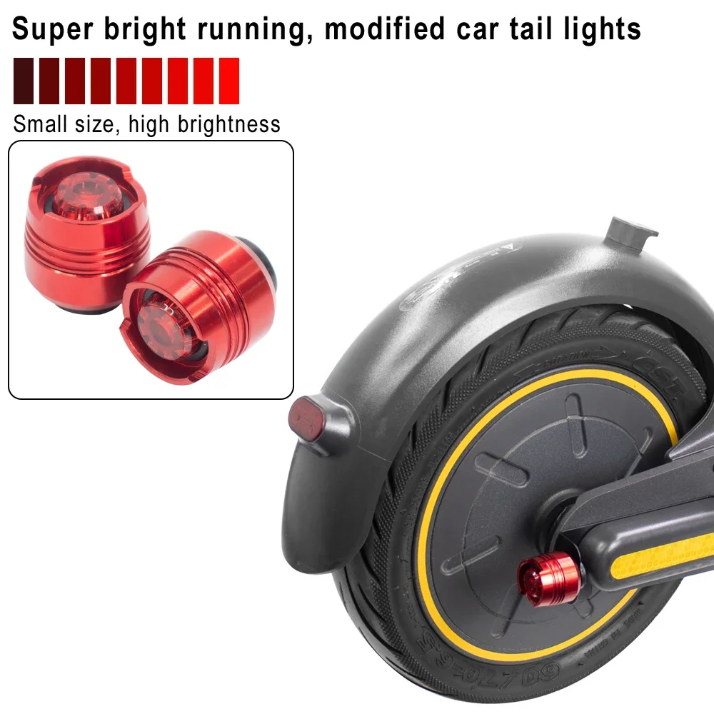 LED Waterproof Light Safety Warning Tail Light Battery for Ninebot Max G30 G30D Electric Scooter Anti-collision Warning Light