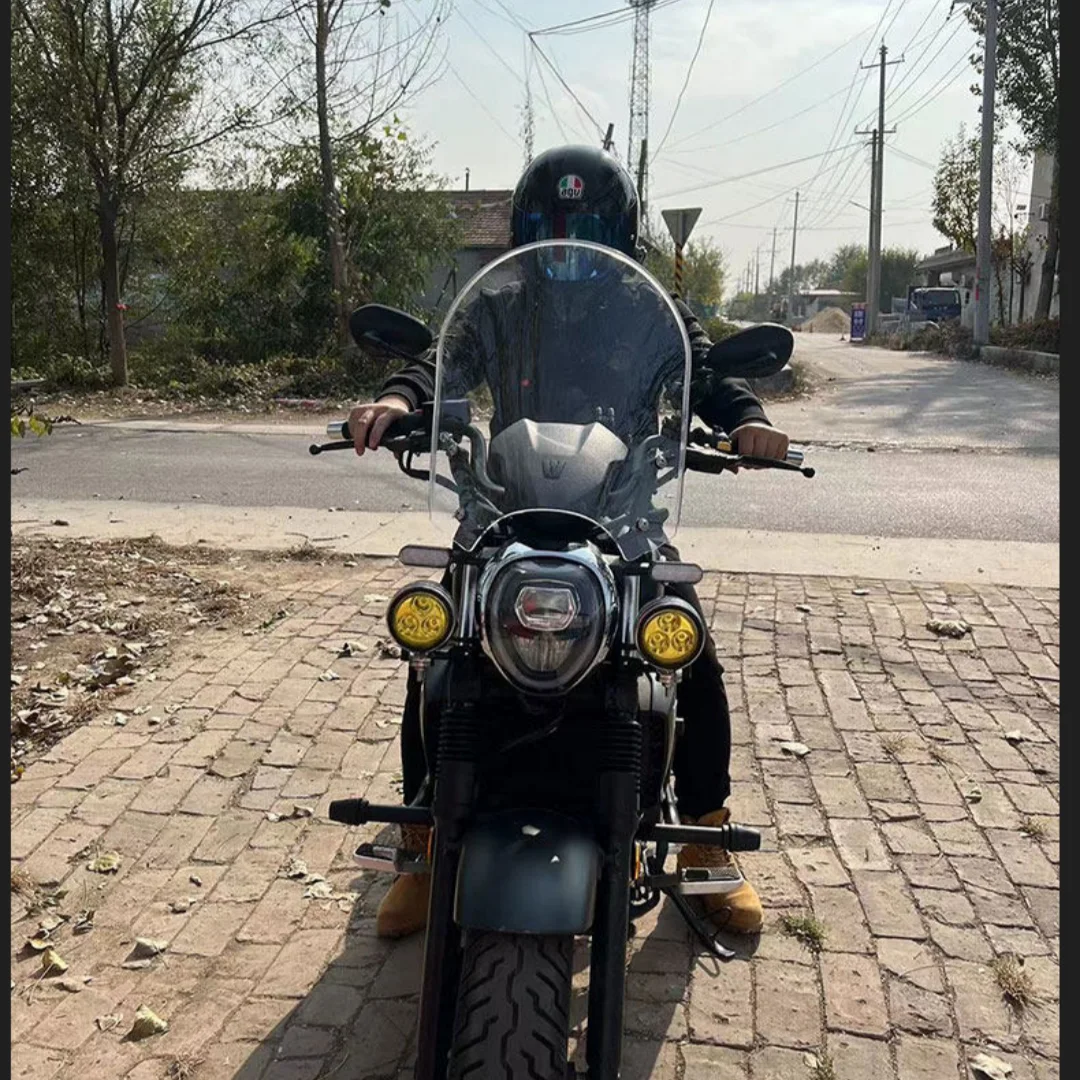 FOR Haojue TR300 Touring Windscreen Enlarged Clear View Anti-Glare Non-Destructive Installation Factory Fit Original Mount