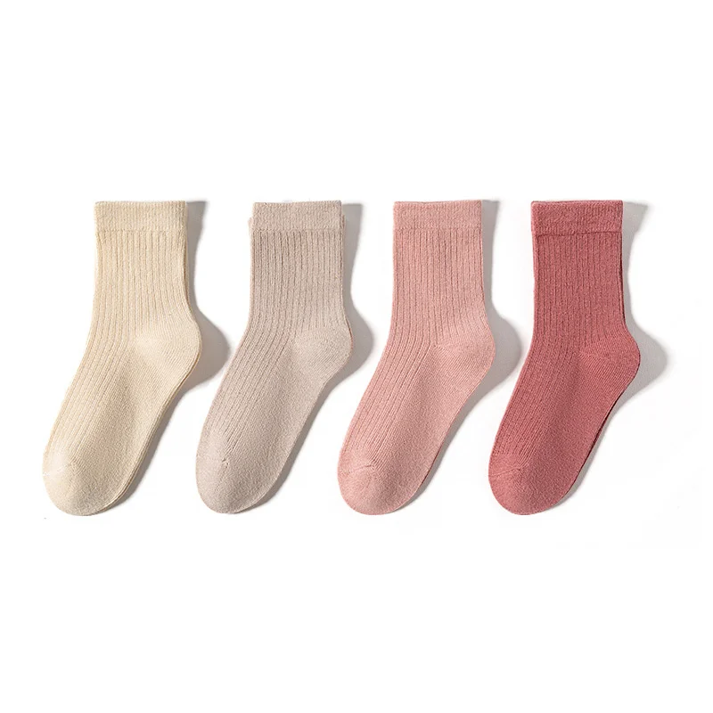 4/8 Paar Kindersocken für Mädchen und Jungen 2026 Neue Kinder Regenbogen Baumwolle Gestrickte Knöchelsocken Mode Schüler Schule – Detail 9
