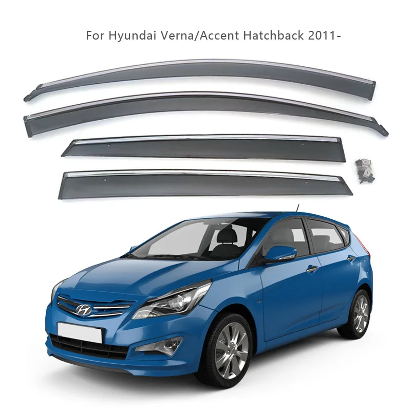 

Suitable for 2011 Hyundai Rena hatchback Verna/Accent injection molded rainshield window rain-proof eyebrow 4 pieces