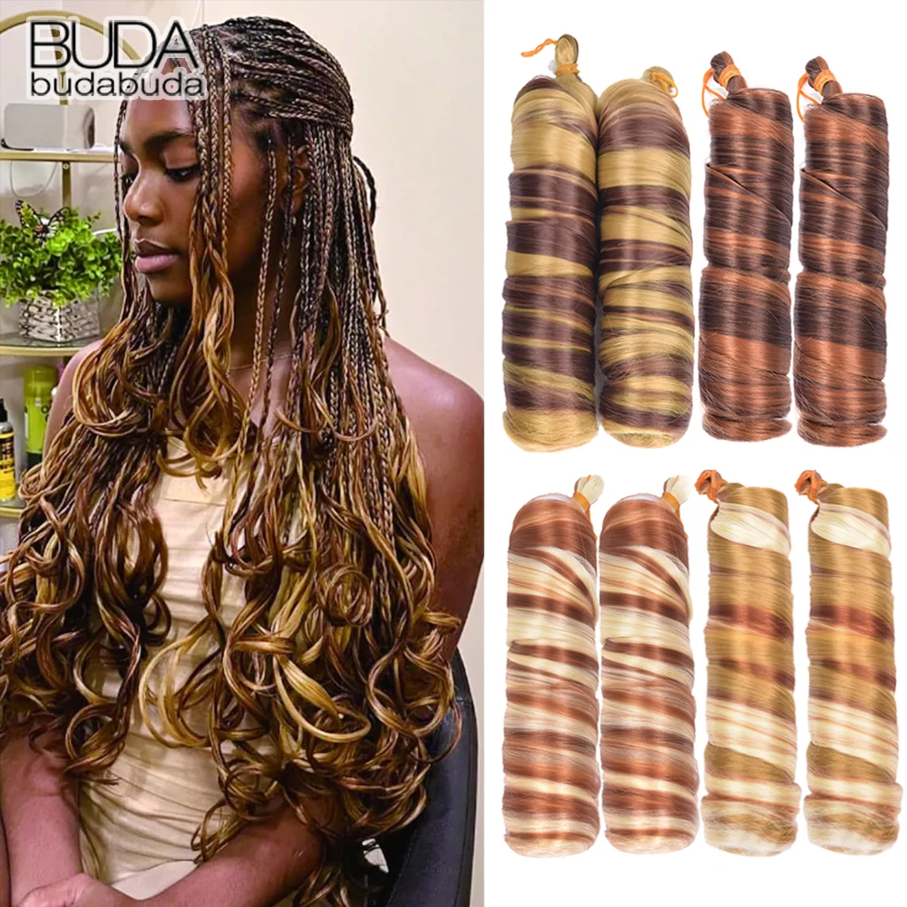 

Синтетические французские вьющиеся волосы, вязанные крючком, 24 дюйма, свободные волнистые, предварительно растянутые спиральные вьющиеся косы, французские завитки, плетение волос, наращивание волос