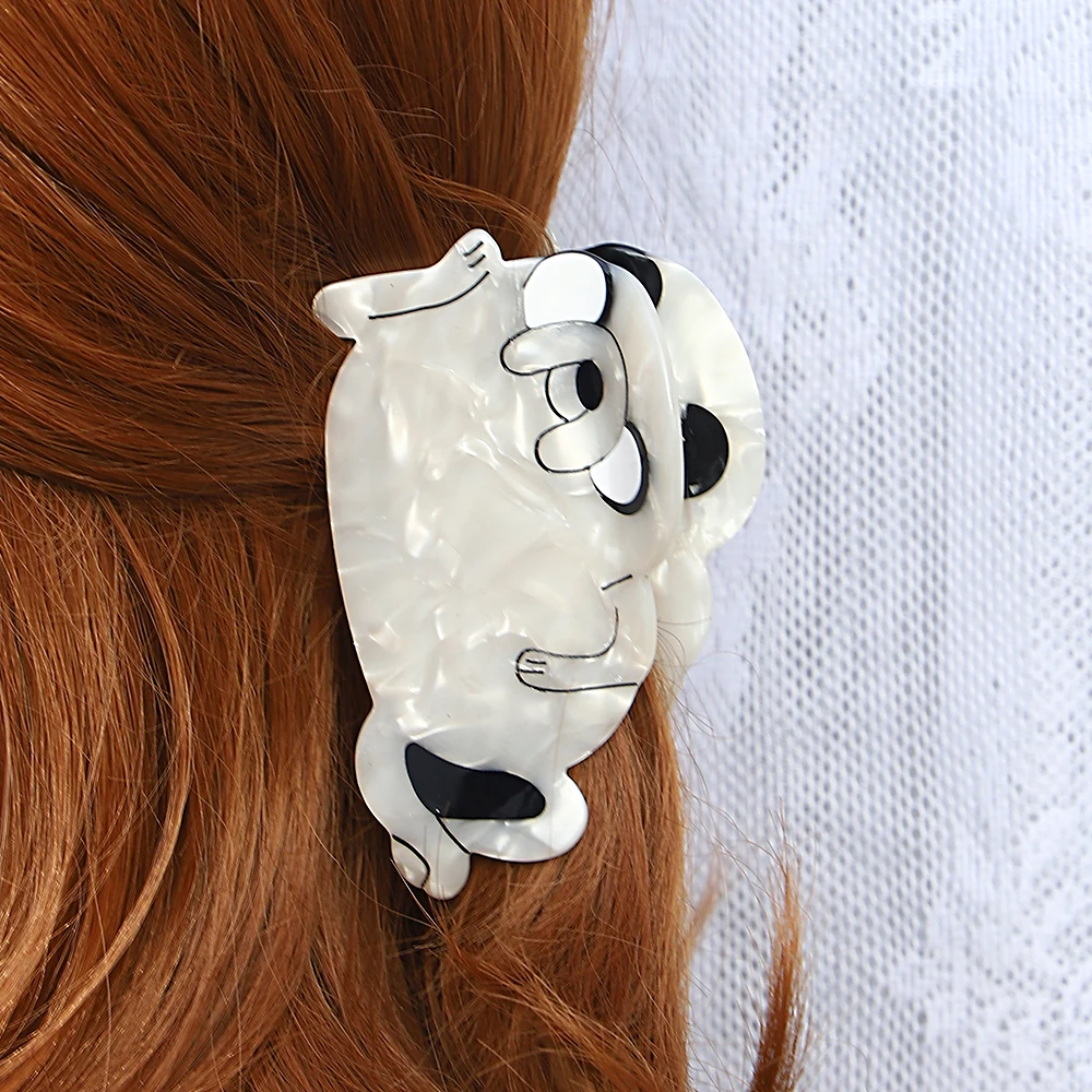 AENSOA Original Nischen-Cartoon-Haarnadel, niedlicher Seelöwe, kleines Tier, Klaue, Clip, fortgeschrittener Essigsäure-Acryl-Kopfschmuck für Frauen – Detail 32