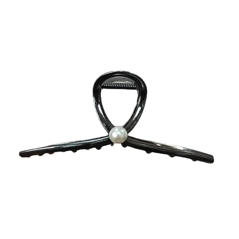 Pinza de agarre esmerilada para mujer, pinza grande para el cabello, más gruesa, perla, tiburón, cola de caballo, pinza para el cabello trenzada,