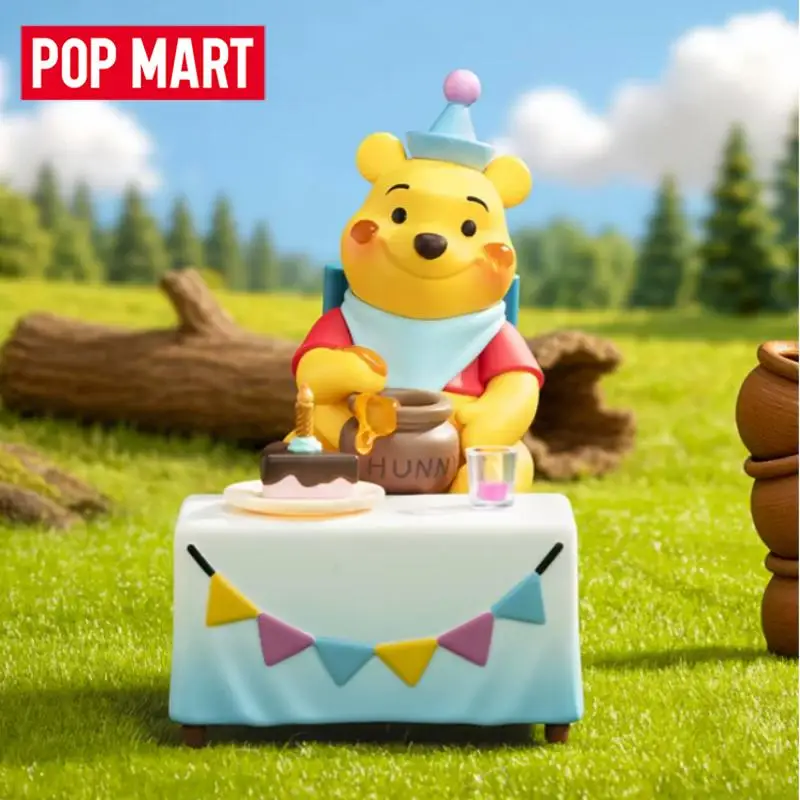 POPMART Disney Winnie The Pooh Let Is Party Series Trendy Mystery Box Anime Action Figure Blind Random Box Toys Model Dolls