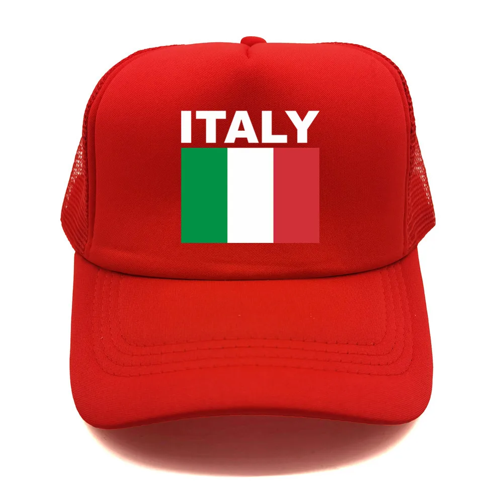 Italia Italy Italian Flag Trucker Cap Summer Men Cool Dad Hat Baseball Caps Unisex Outdoor Mesh Net Caps